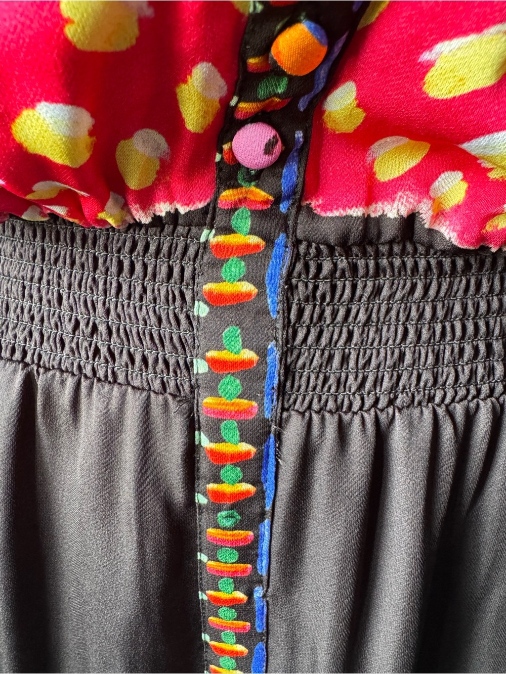 ecru Kidman Maxi Dress - Abstract Coral Reef - XS - Smocked waist - Picture 12 of 16